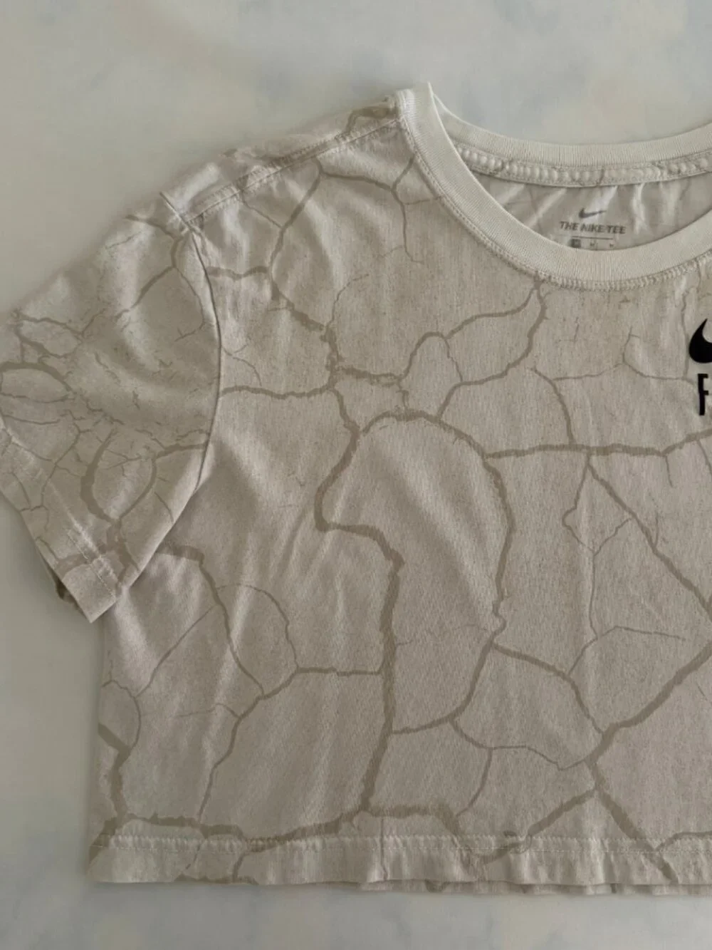 Nike 100% Cotton Swoosh Fly Basketball Boxy Cropped Tee